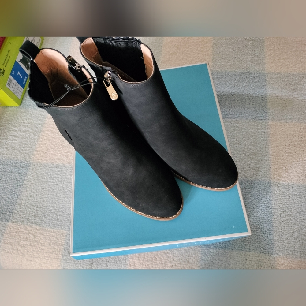 Women’s Black Ankle Booties - Classic Zip Side Draper James